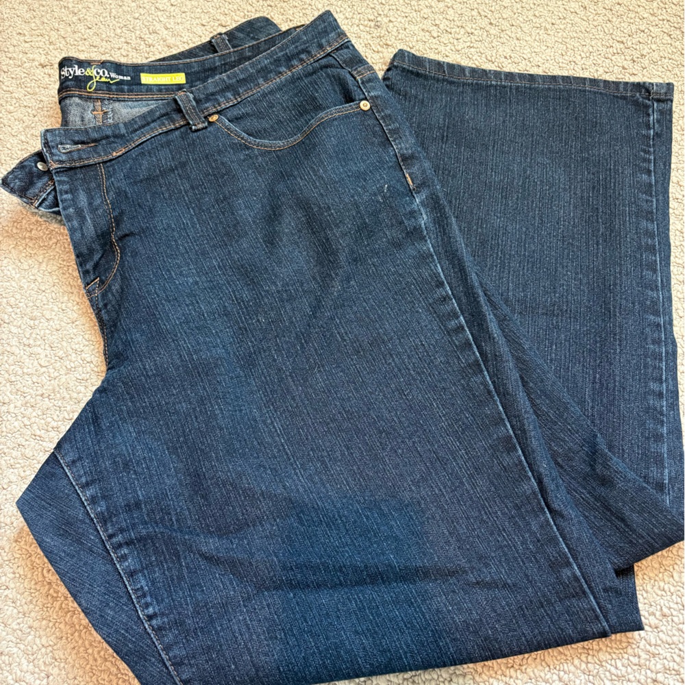 Style & Co Straight Leg Blue Jeans